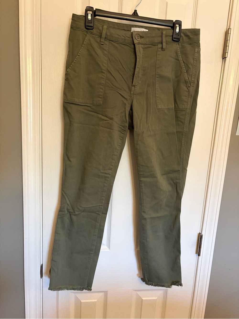 LOFT Olive Green Women's Crop Utility Pants